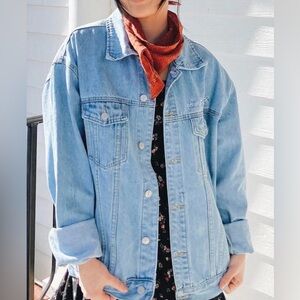 Classic Light Blue Denim Jacket for Women